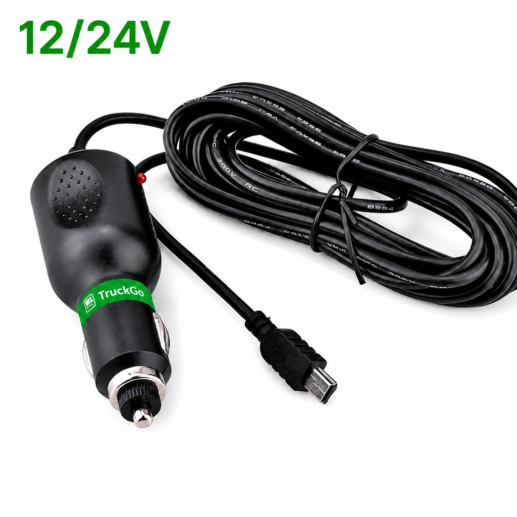 Cargador Mini USB 12V 24V camión compatible GPS WinCE | TruckGo GPS