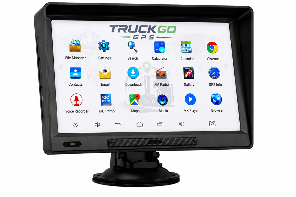 GPS Android 9 pulgadas para camión con WiFi Bluetooth y cámara trasera mapas Europa