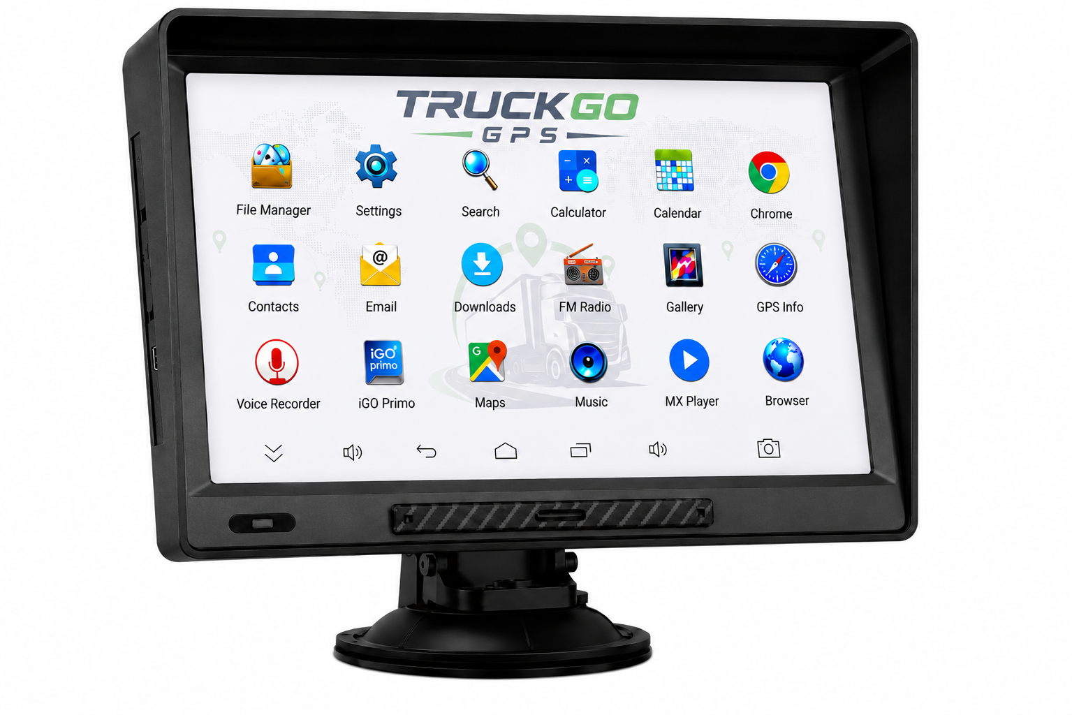 GPS Android 9 pulgadas para camión con WiFi Bluetooth y cámara trasera mapas Europa