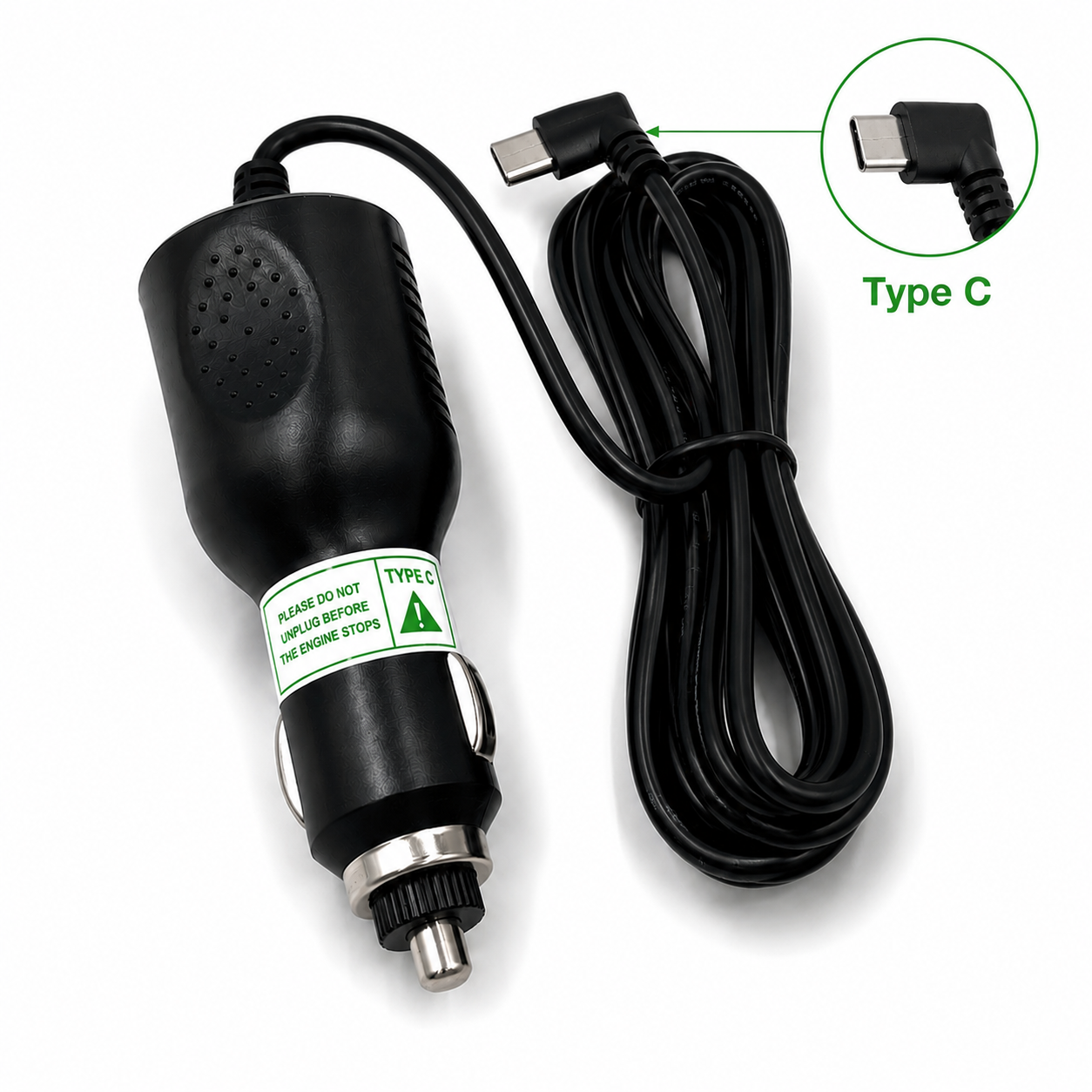 Cargador USB Tipo C 12V 24V para camión carga rápida GPS Android mechero