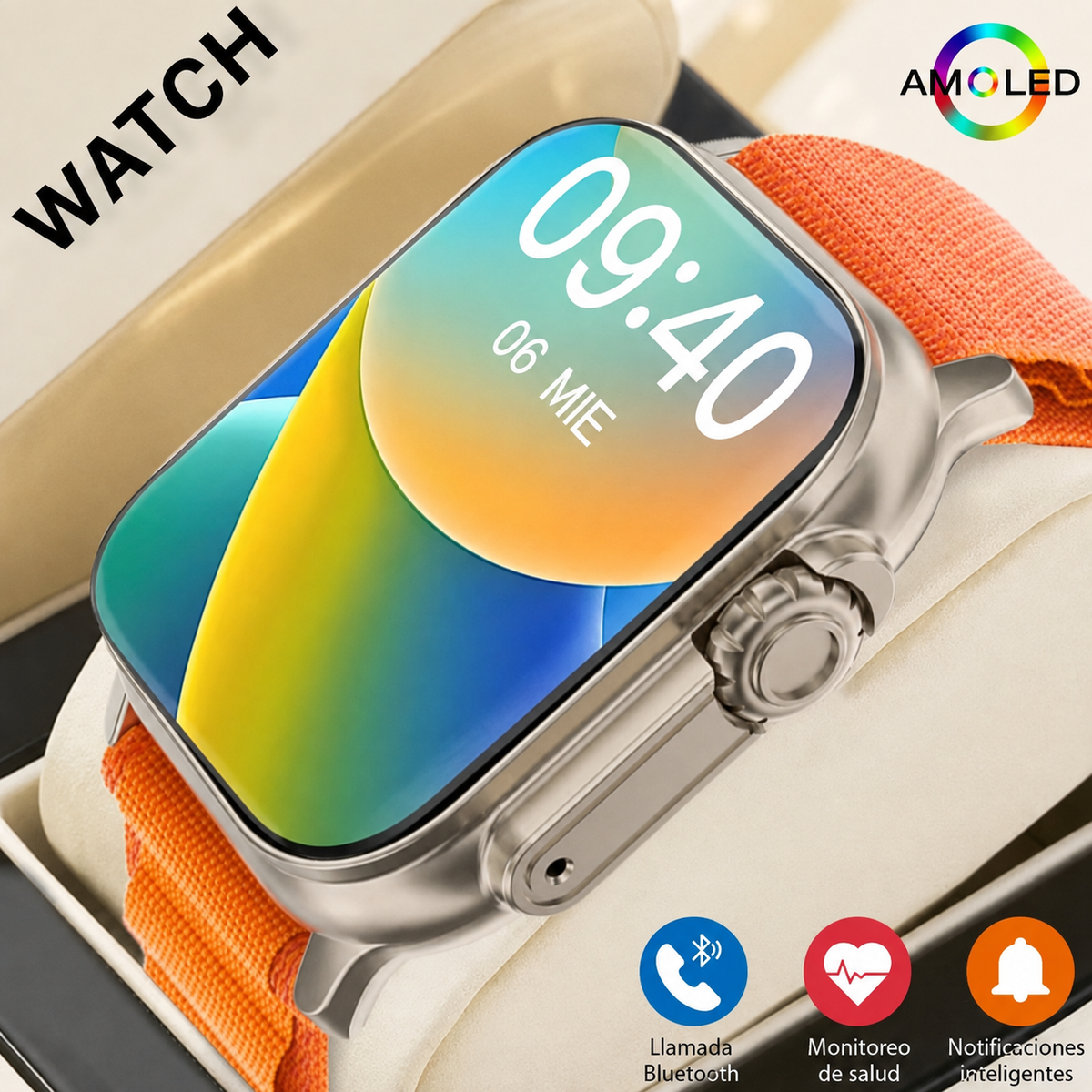 Reloj Inteligente Hombre Mujer Multideporte Compatible Apple iOS Android